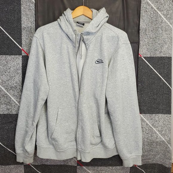 Nike Gray Full-Zip Hoodie - Picture 1 of 7